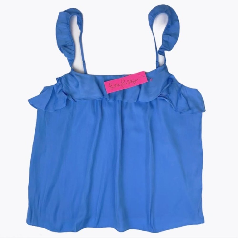 NWT LILLY PULITZER Cailee Blue Thistle Top - Picture 5 of 6